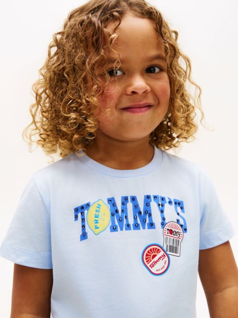 Blue Fruit Logo Jersey T-Shirt  Girls