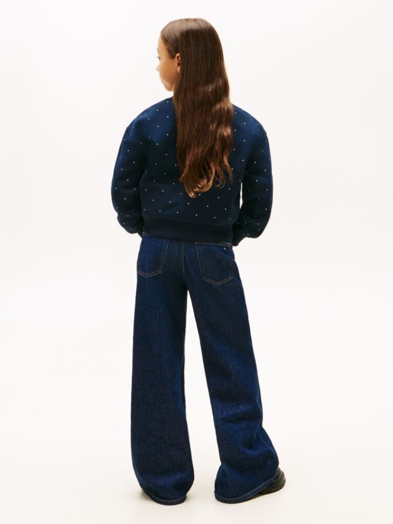 Μπλε Festive Πουά Άνετο Fleece Φούτερ  Κορίτσια