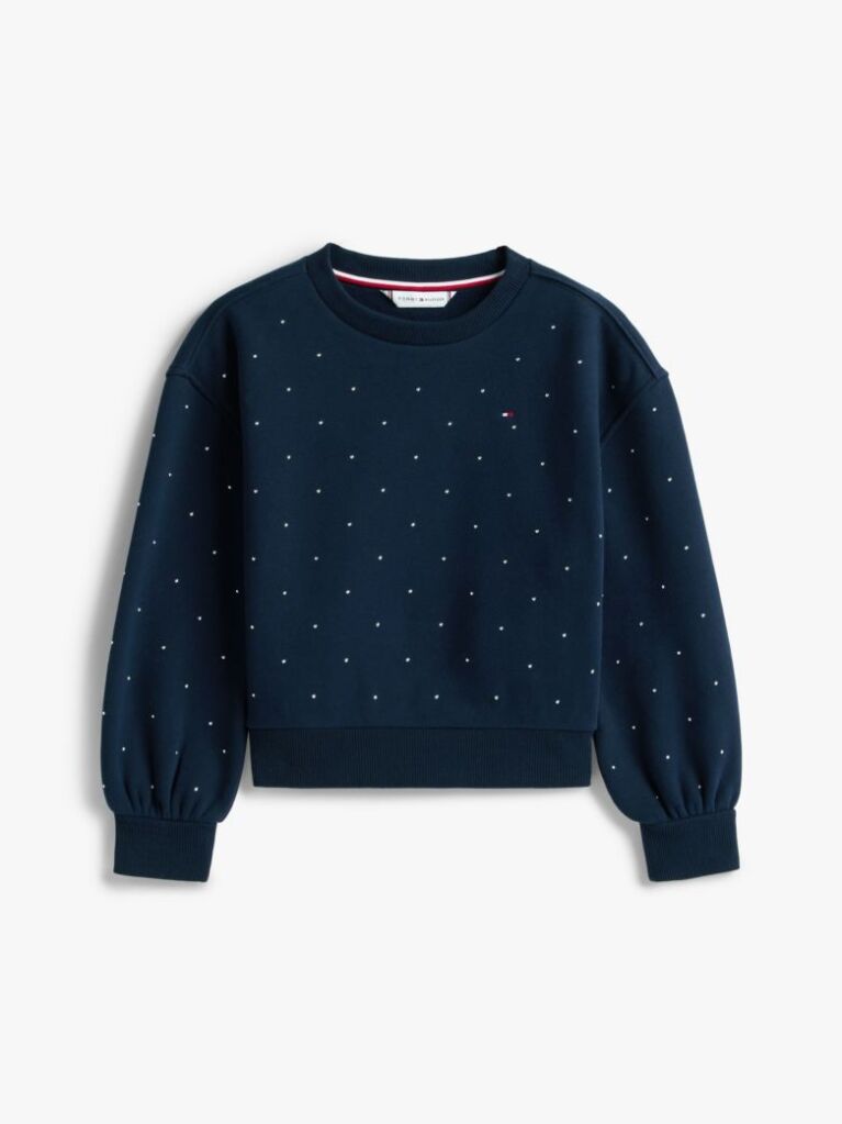 Μπλε Festive Πουά Άνετο Fleece Φούτερ  Κορίτσια