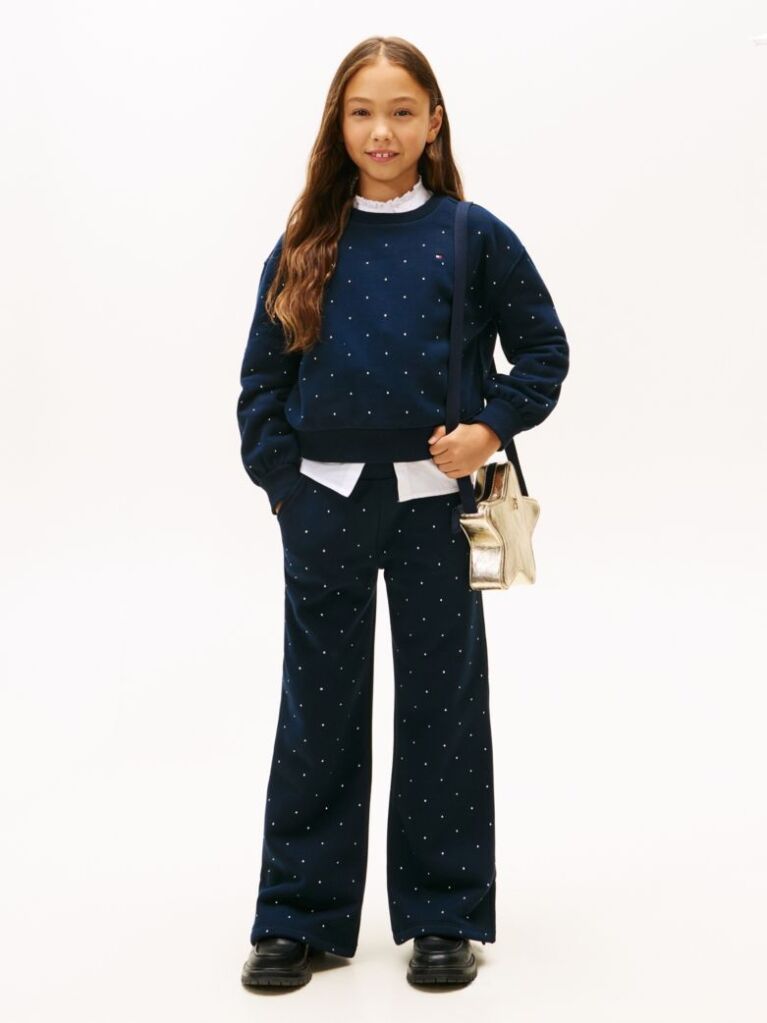 Blue Festive Stud Sweatpants  Girls