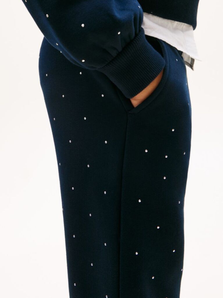 Blue Festive Stud Sweatpants  Girls