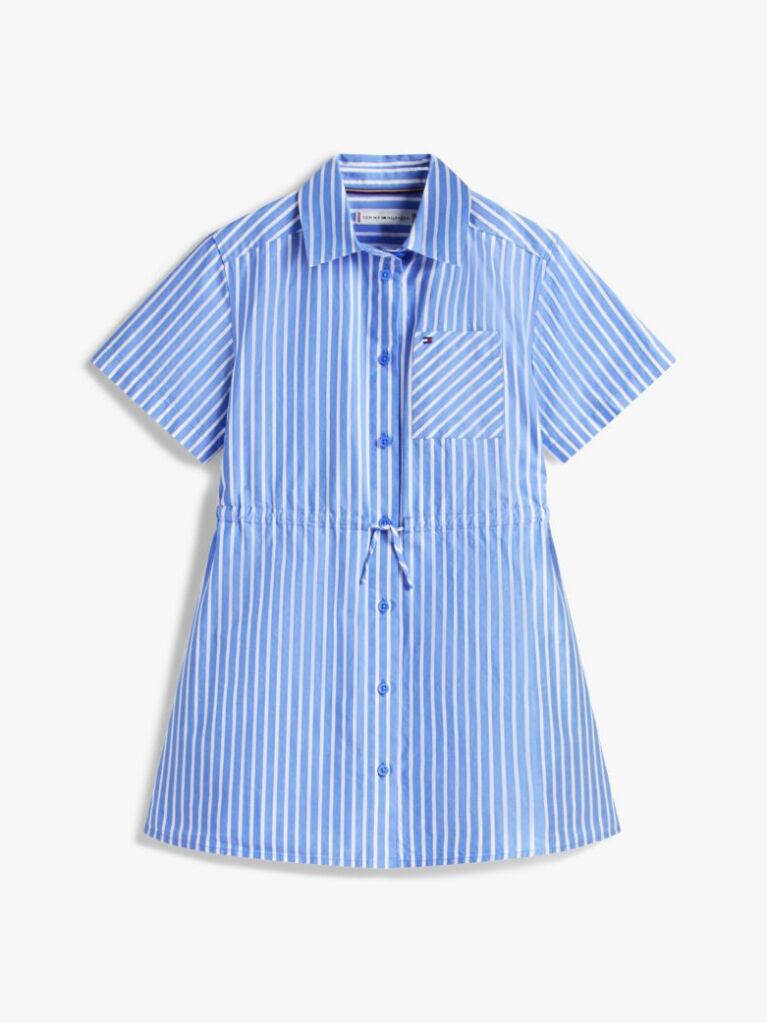 Multi Stripe Poplin Shirt Dress  Girls