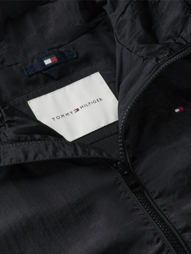 Black Hooded Flag Jacket  Girls