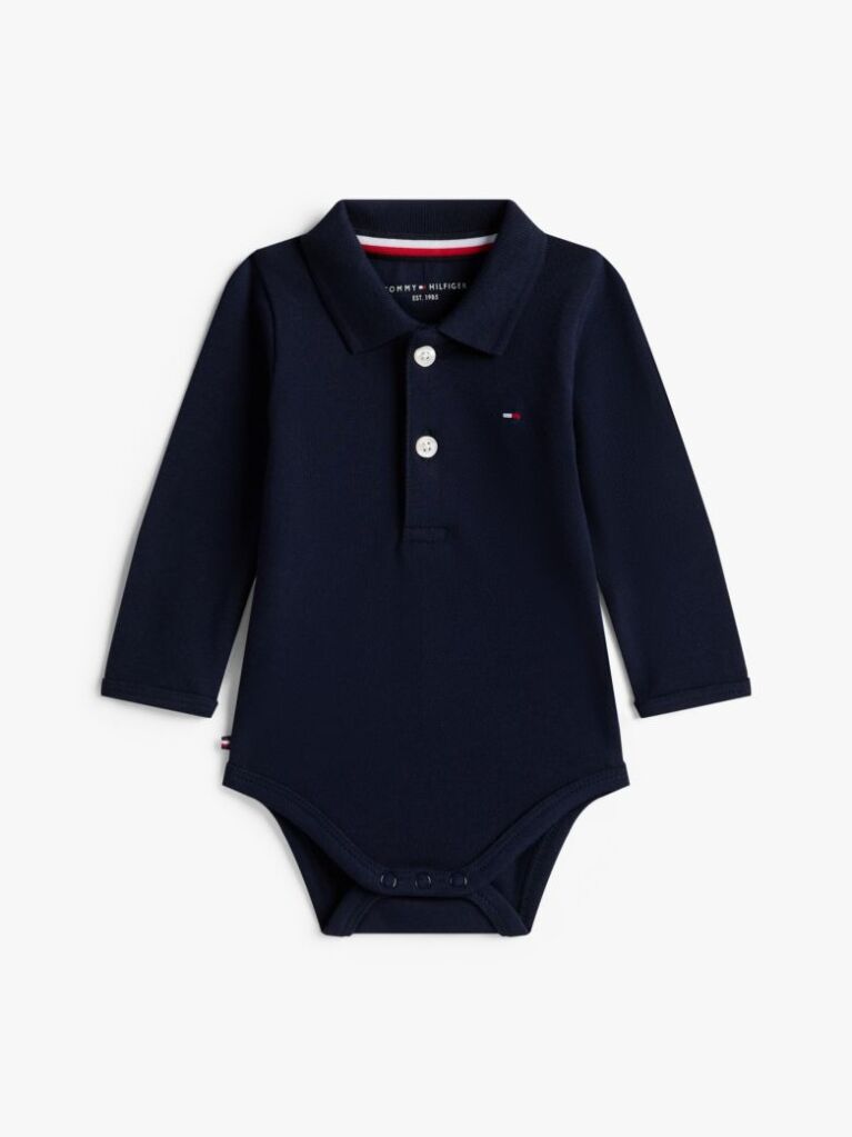 Blue Essential Pique Polo Bodysuit Gift Set  Newborn