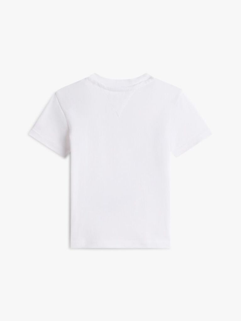 Άσπρο Βαμβακερό T-Shirt Με Smiley Λογότυπο  Βρεφικά