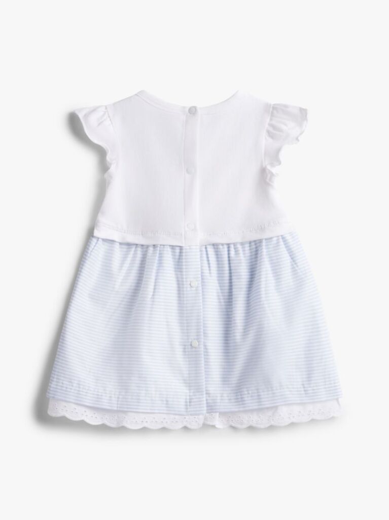 Multi Ithaca Stripe Frill Short Sleeve Dress  Newborn