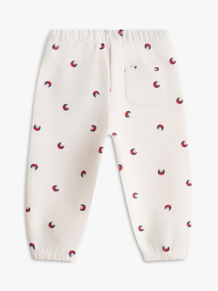 Beige Print Drawstring Joggers  Newborn