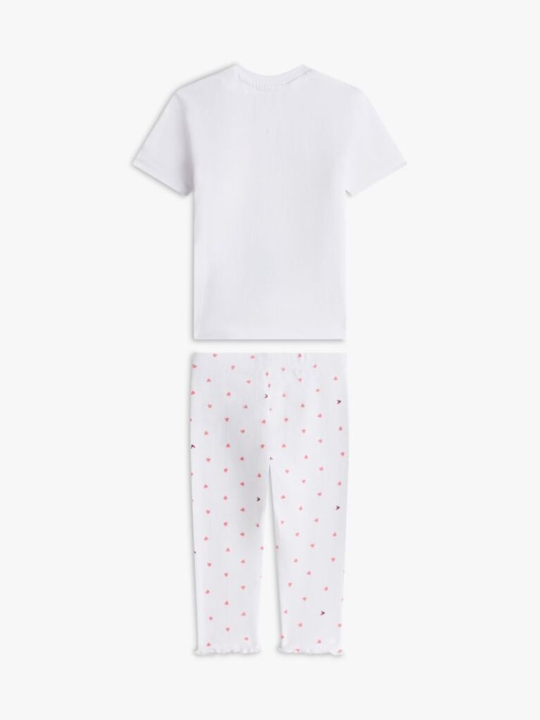 White Pointelle Print T-Shirt And Leggings Set  Newborn
