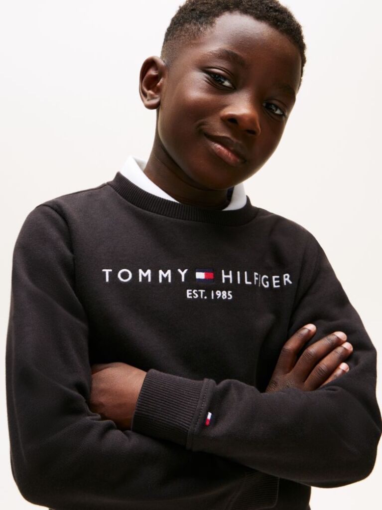Black Essential Logo Sweatshirt  Kids Unisex