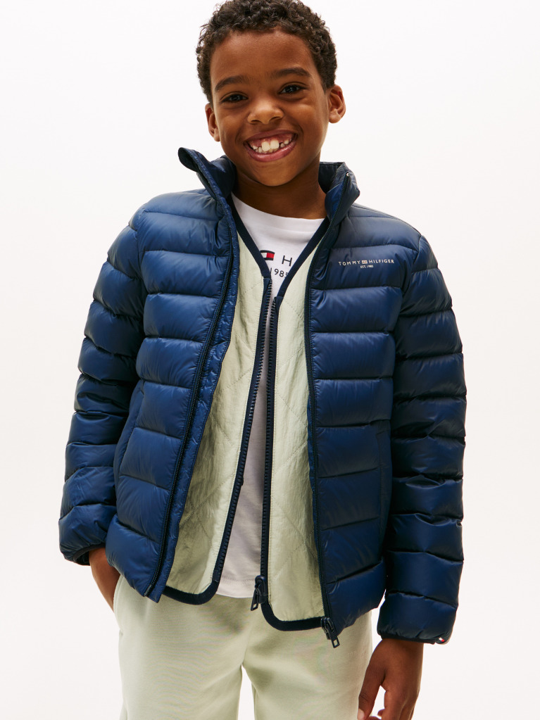 Blue Gender Inclusive Lightweight Down Jacket  Kids Unisex