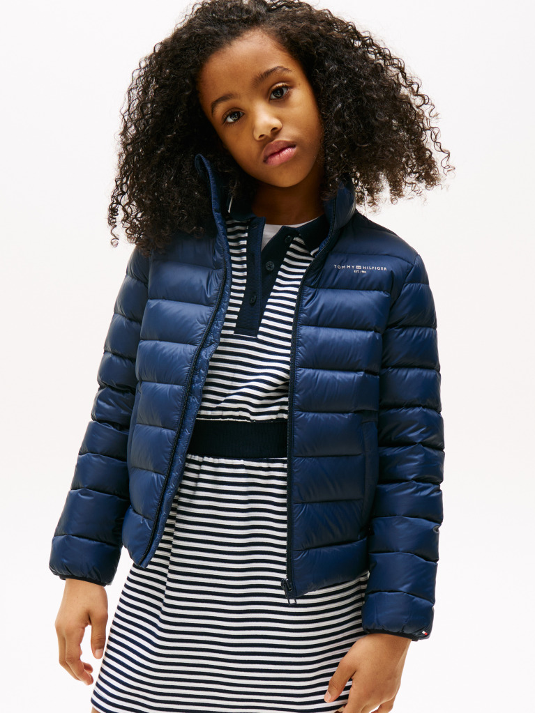 Blue Gender Inclusive Lightweight Down Jacket  Kids Unisex