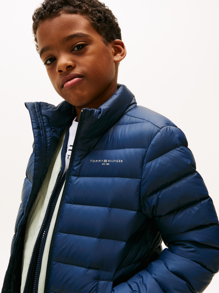 Blue Gender Inclusive Lightweight Down Jacket  Kids Unisex