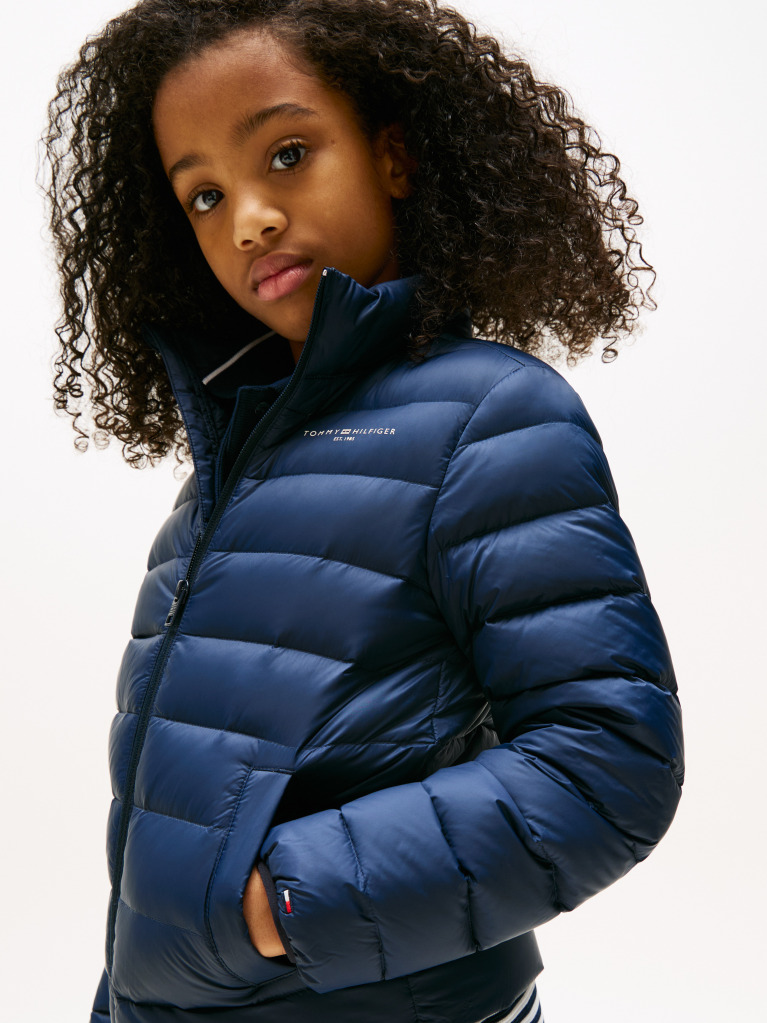 Blue Gender Inclusive Lightweight Down Jacket  Kids Unisex