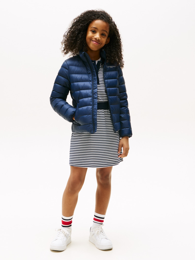 Blue Gender Inclusive Lightweight Down Jacket  Kids Unisex