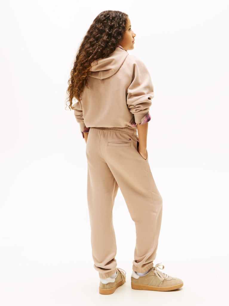 Μπεζ Fleece Παντελόνι Φόρμας Σε Κανονική Γραμμή  Παιδί Unisex