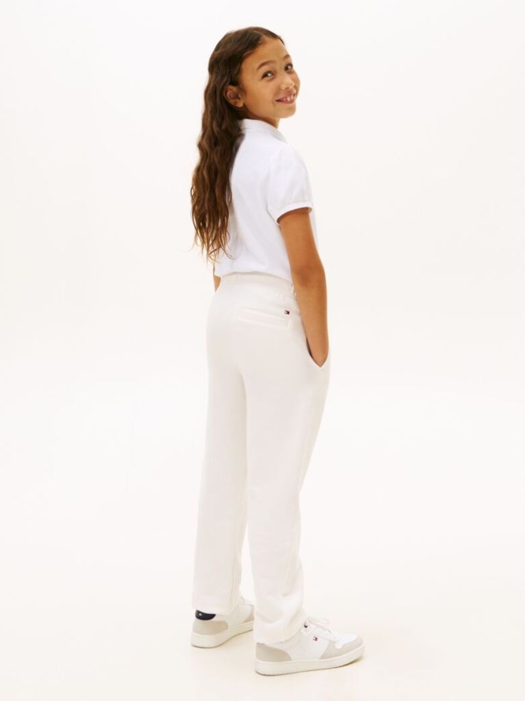 White Brushed Fleece Regular Joggers  Kids Unisex