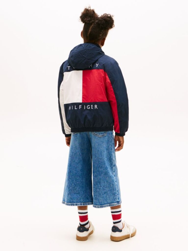 Blue Heritage Colour-Blocked Relaxed Jacket  Kids Unisex