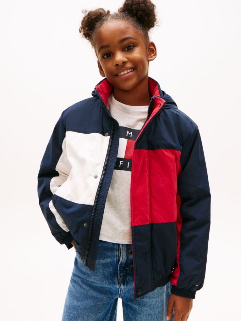 Blue Heritage Colour-Blocked Relaxed Jacket  Kids Unisex
