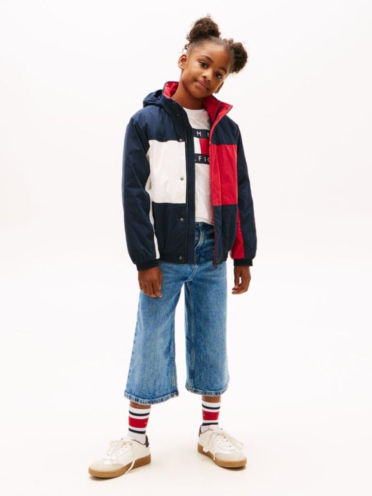 Blue Heritage Colour-Blocked Relaxed Jacket  Kids Unisex