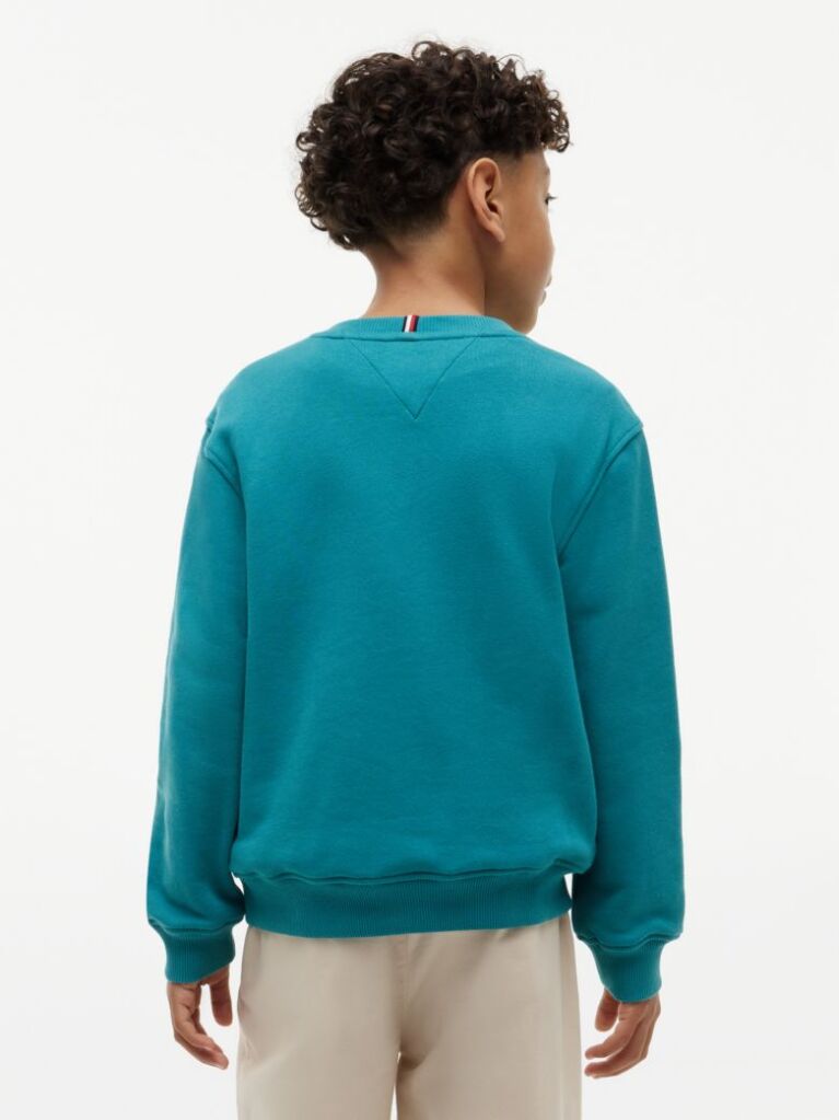 Blue Heritage Flag Logo Crew Neck Jumper  Kids Unisex