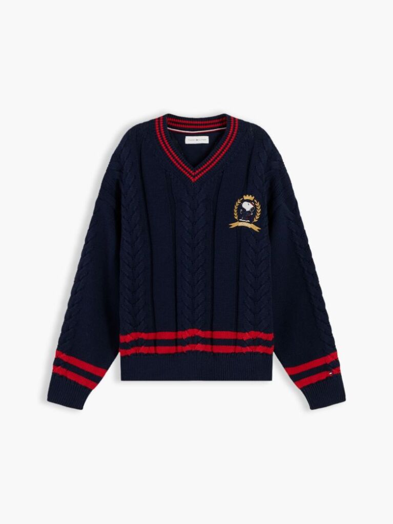 Μπλε Peanuts® Πουλόβερ Με Κεντητό Οικόσημο  Παιδί Unisex