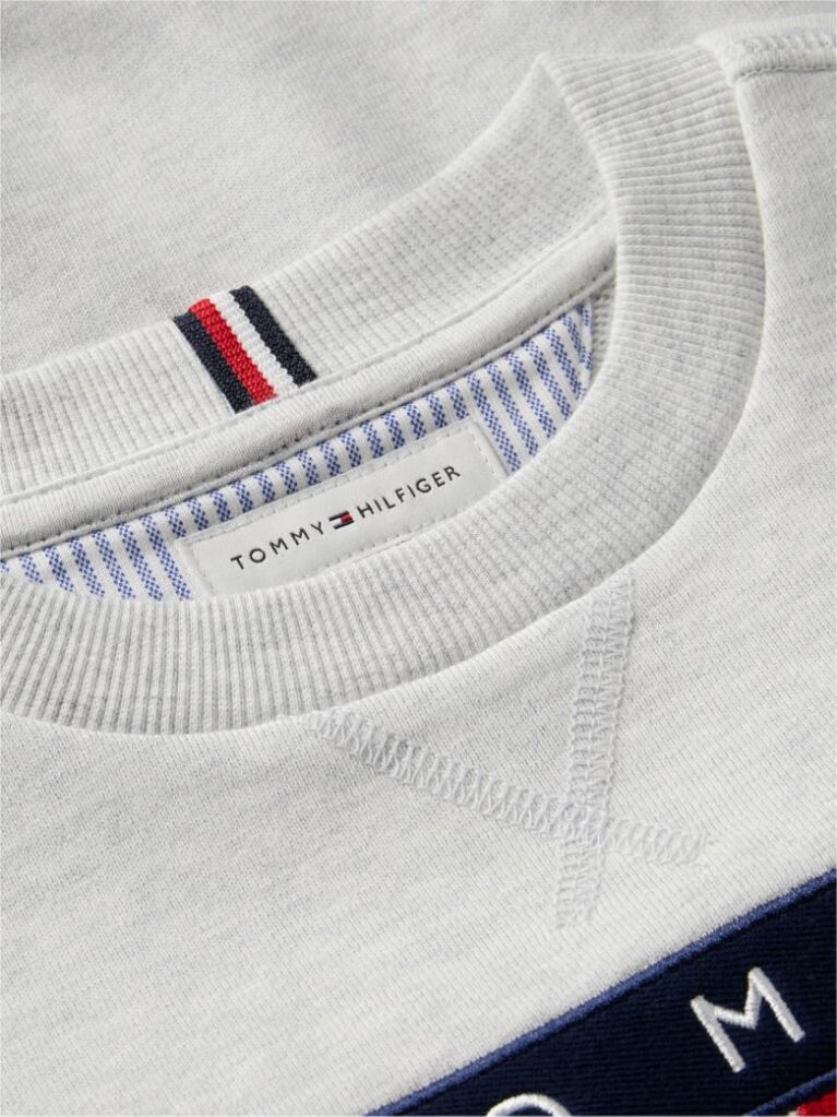 Grey Peanuts® Flag Graphic Embroidery Jumper  Kids Unisex