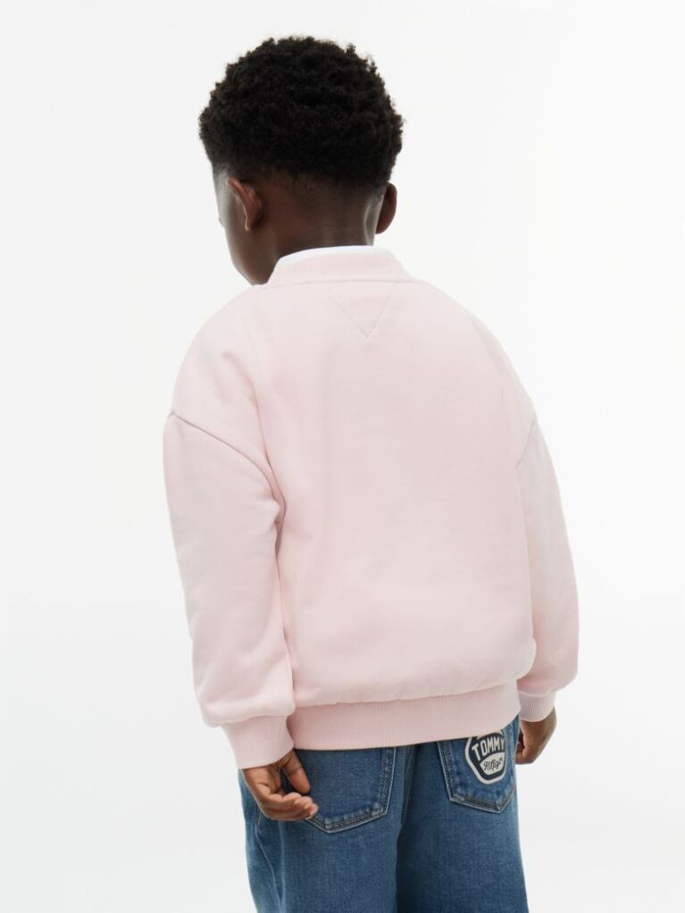 Pink Terry Crew Neck Sweatshirt  Kids Unisex