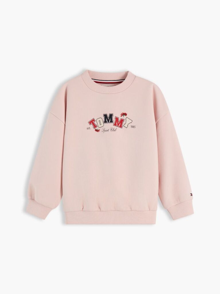 Pink Terry Crew Neck Sweatshirt  Kids Unisex