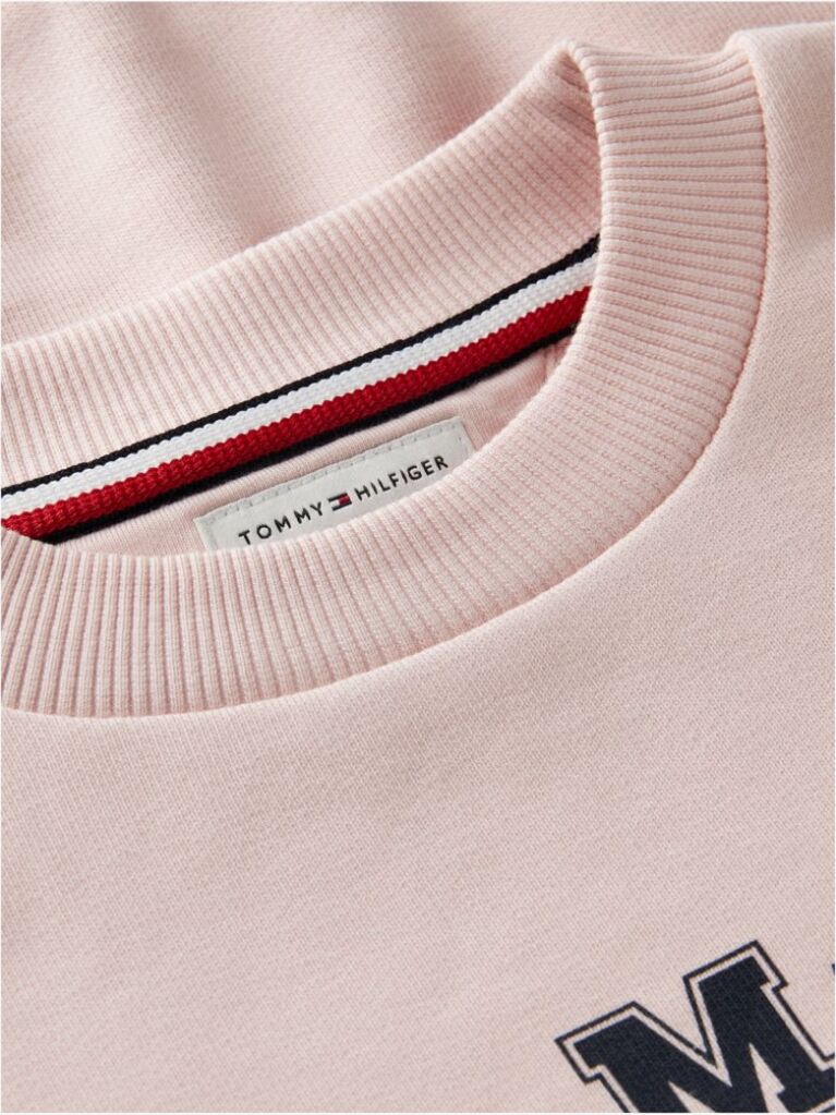 Pink Terry Crew Neck Sweatshirt  Kids Unisex
