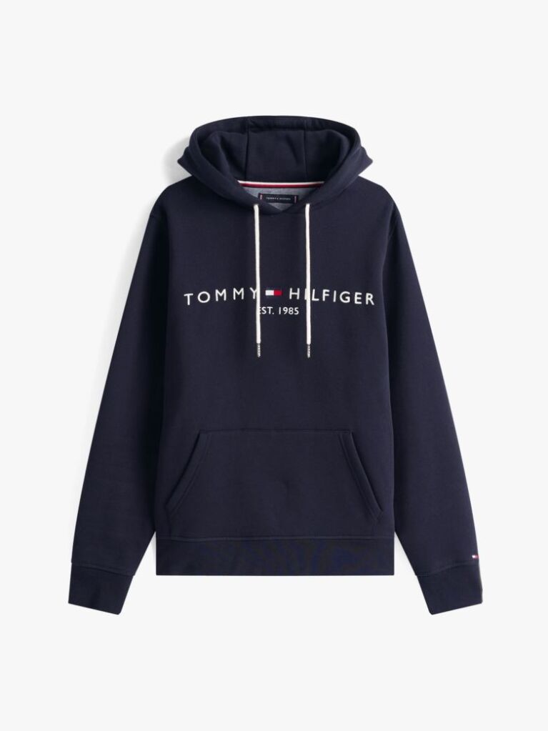 Μπλε Fleece Hoody Με Λογότυπο  Άνδρες