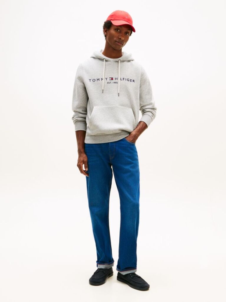 Γκρι Fleece Hoody Με Λογότυπο  Άνδρες