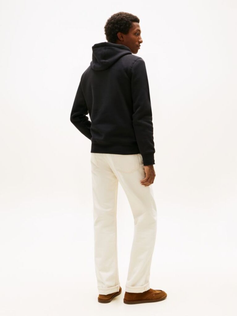 Μαύρο Fleece Hoody Με Λογότυπο  Άνδρες