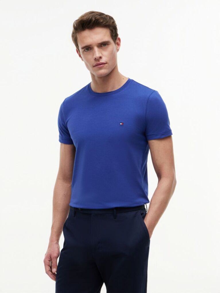 Μπλε T-Shirt Με Extra Slim Γραμμή  Άνδρες