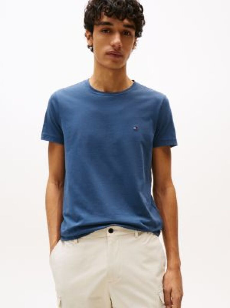 Μπλε T-Shirt Με Extra Slim Γραμμή  Άνδρες