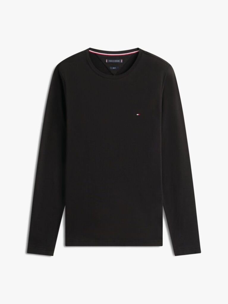 Black Extra Slim Fit Long Sleeve T-Shirt  Men