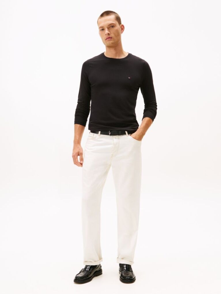 Black Extra Slim Fit Long Sleeve T-Shirt  Men