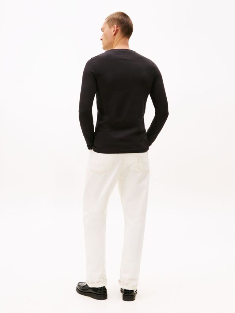 Black Extra Slim Fit Long Sleeve T-Shirt  Men