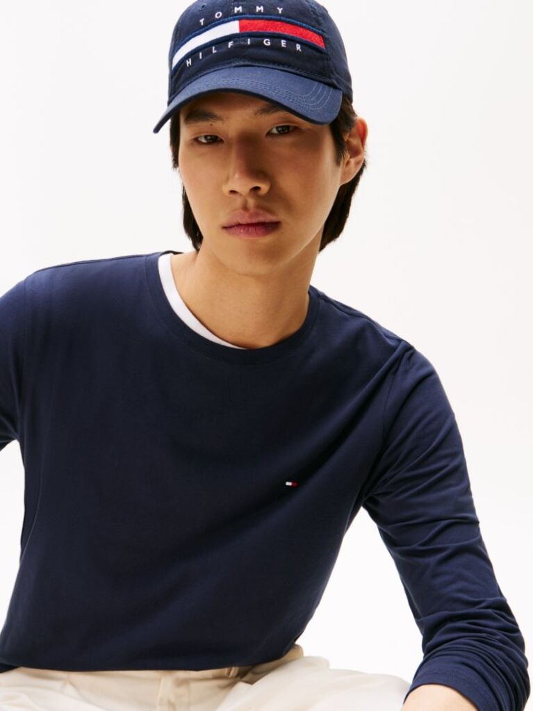 Blue Extra Slim Fit Long Sleeve T-Shirt  Men