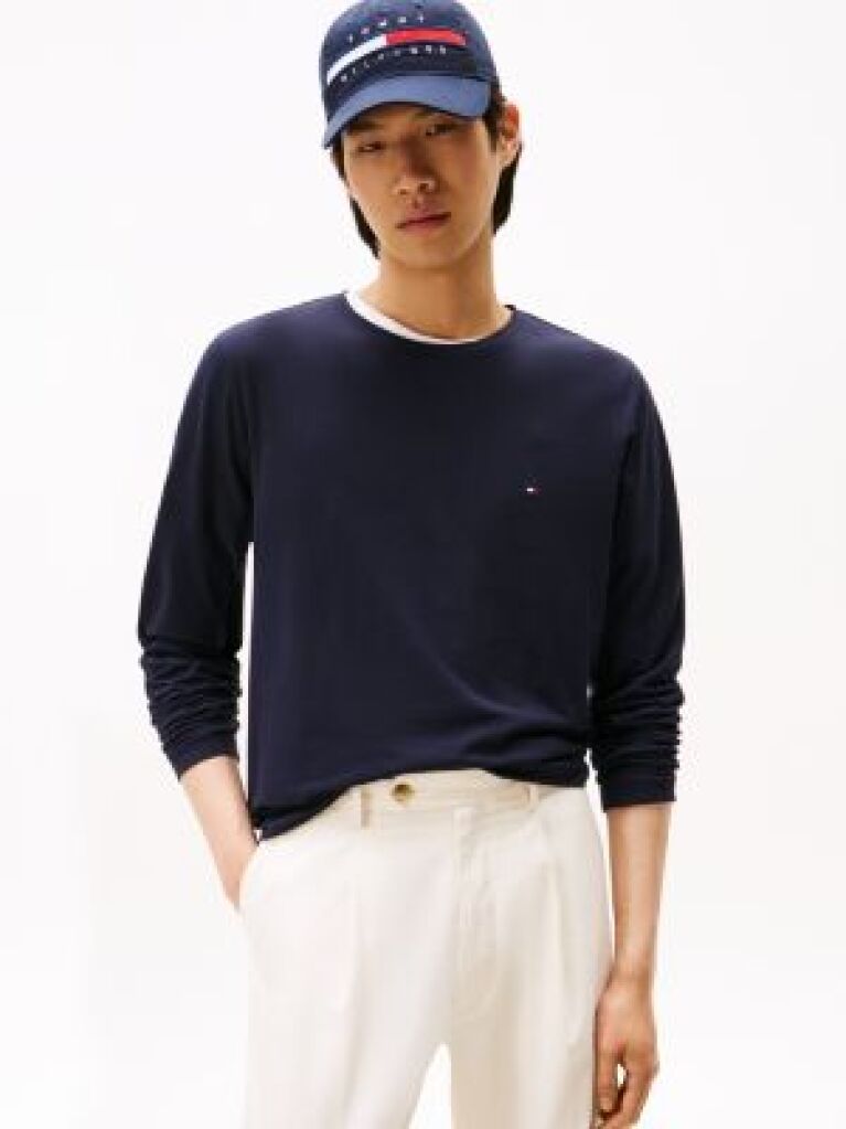 Blue Extra Slim Fit Long Sleeve T-Shirt  Men