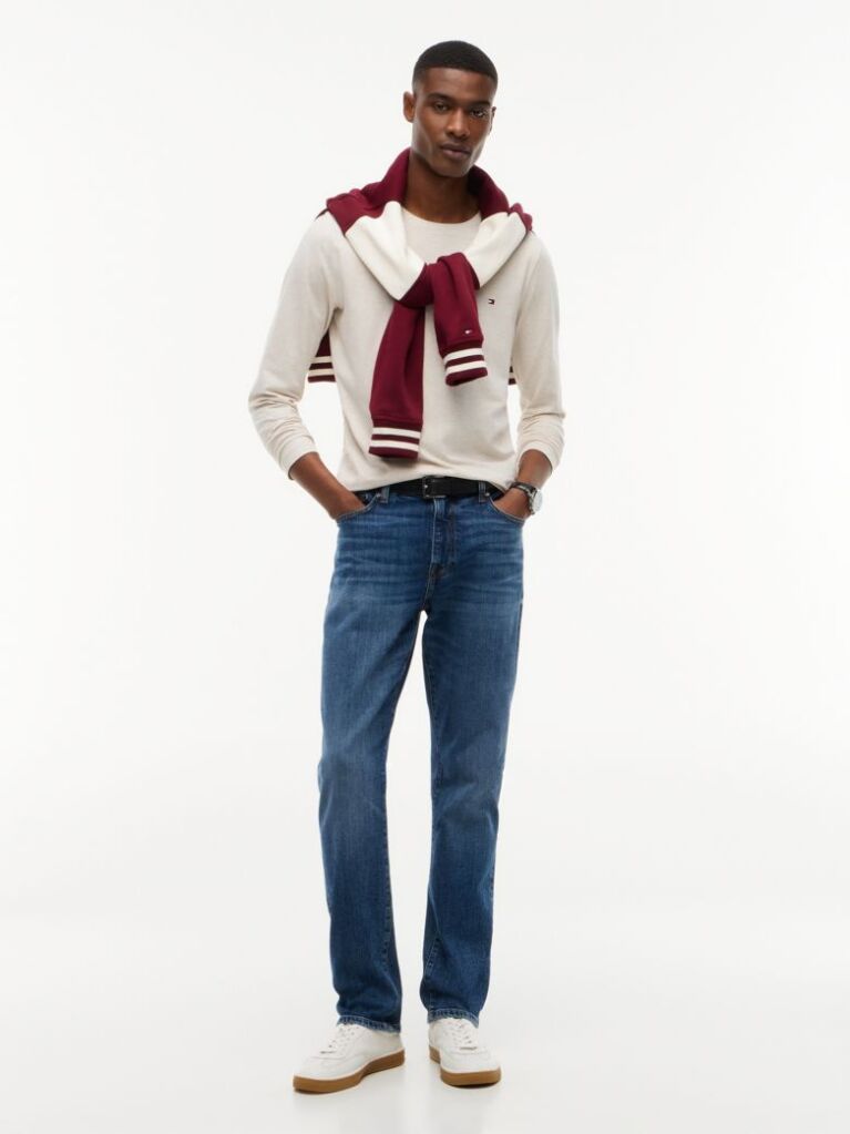 Beige Extra Slim Fit Long Sleeve T-Shirt  Men