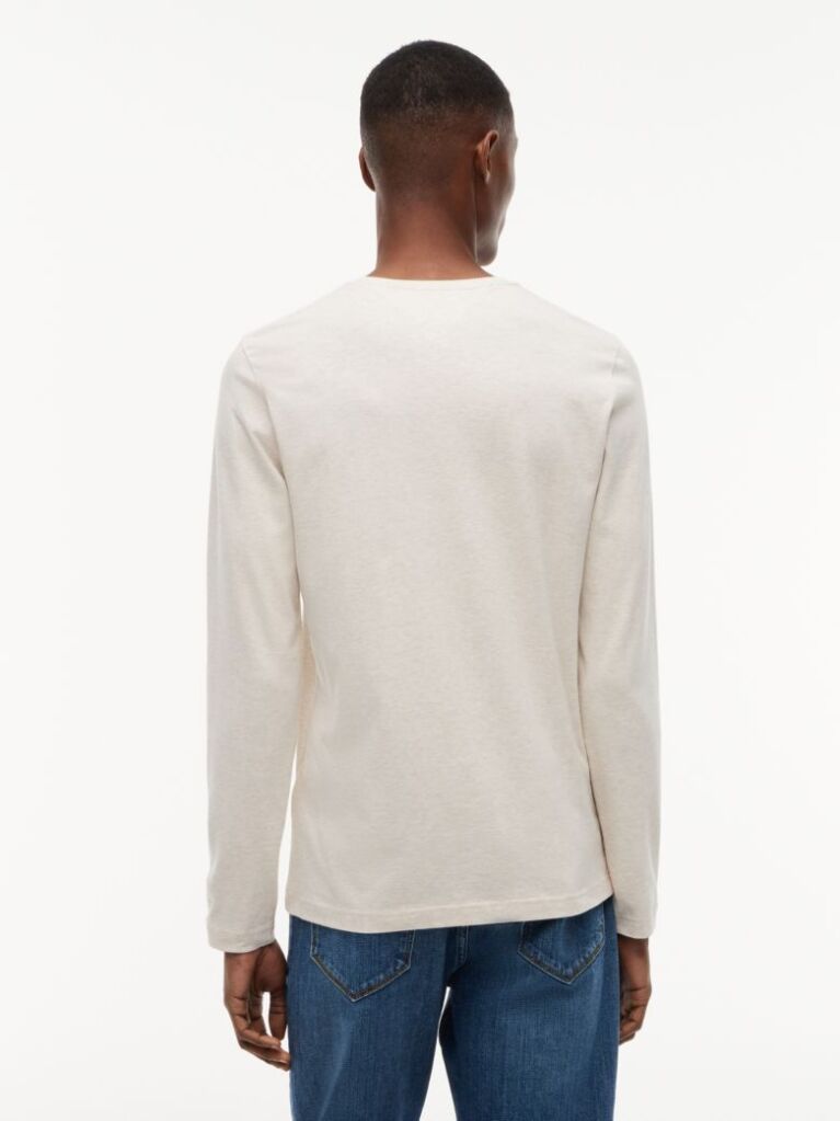 Beige Extra Slim Fit Long Sleeve T-Shirt  Men