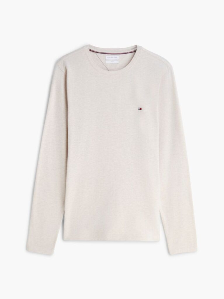 Beige Extra Slim Fit Long Sleeve T-Shirt  Men