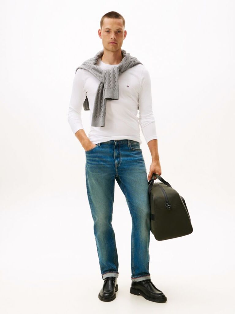 White Extra Slim Fit Long Sleeve T-Shirt  Men