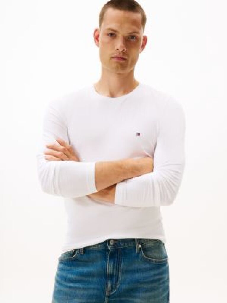 White Extra Slim Fit Long Sleeve T-Shirt  Men