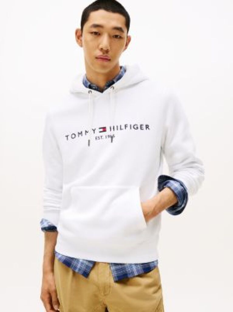 White Flex Logo Hoody  Men