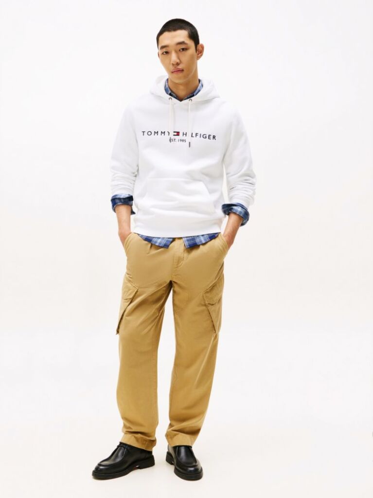 White Flex Logo Hoody  Men