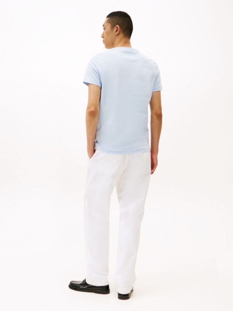 Blue Organic Cotton Chest Logo T-Shirt  Men