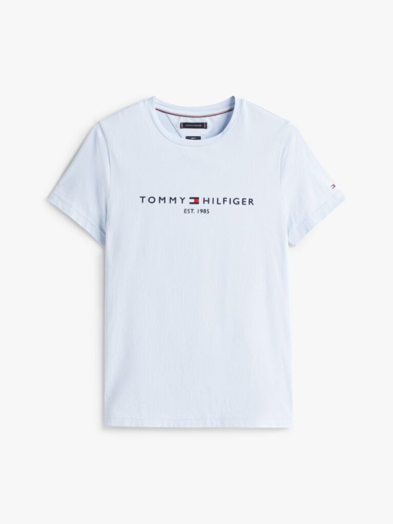 Blue Organic Cotton Chest Logo T-Shirt  Men