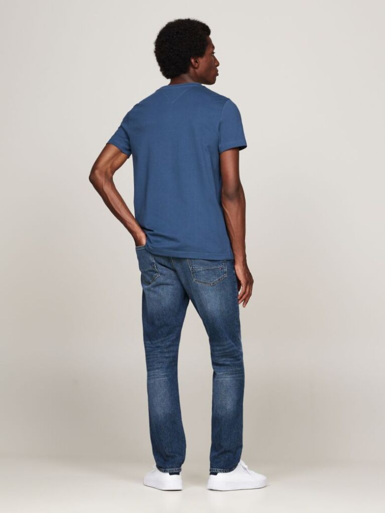Blue Organic Cotton Chest Logo T-Shirt  Men
