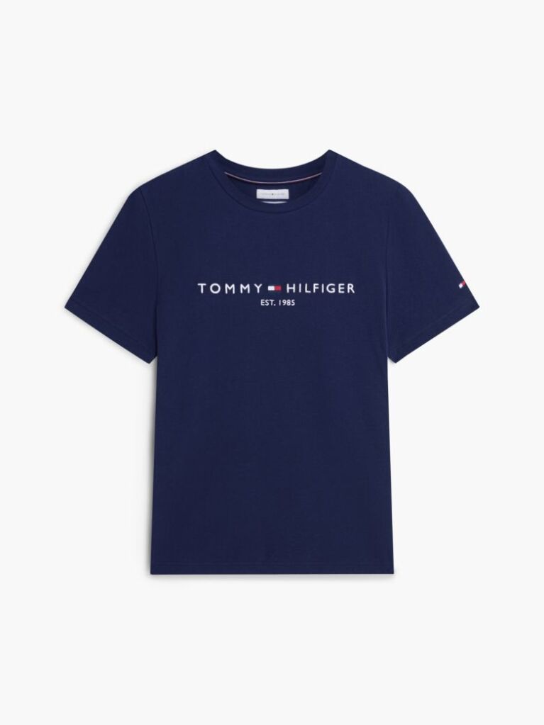 Blue Organic Cotton Chest Logo T-Shirt  Men